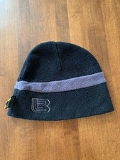 Burton Snowboards Thermal Layer Beanie Sullcap Black Logo Gray Stripe Fleece