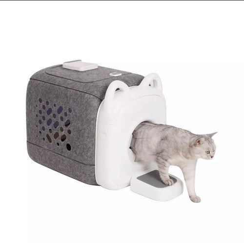 Pawswing Automatic Cat Groomer with Biomimetic Brush - Hands-Free Self Cleaning