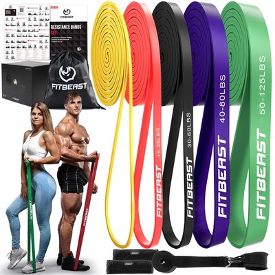 Resistance Bands Set, 5 Different Levels, Pull Up Assist Bands for Strength T...