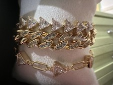 Luxe Layers Gold Plated Triangle CZ Stackable...