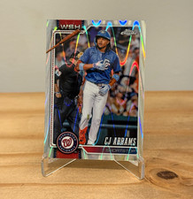 Topps Chrome 2026 C.J. Abrams Washington Nationals Raywave Refractor