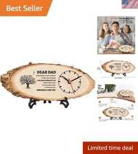 Dad Gifts, Wooden Clock Gifts for Dad from Daughter Son Kids, Daddy Birthday ...
