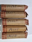 5 rolls of wheat pennies 1919p 1928p 1926p1918p 1929p