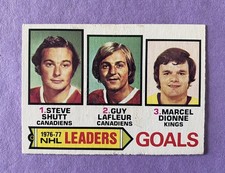 1977-78 OPC O-PEE-CHEE GOAL LEADERS SHUTT LAFLEUR DIONNE CARD #1 HOF