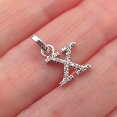Links of London 925 Sterlingsilber echter Diamant Buchstabe X Mini Charm Anhänger