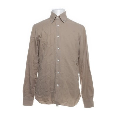 Barba, Businesshemd, Größe: 40, Beige, Baumwolle, Einfarbig, Flanell #0WW