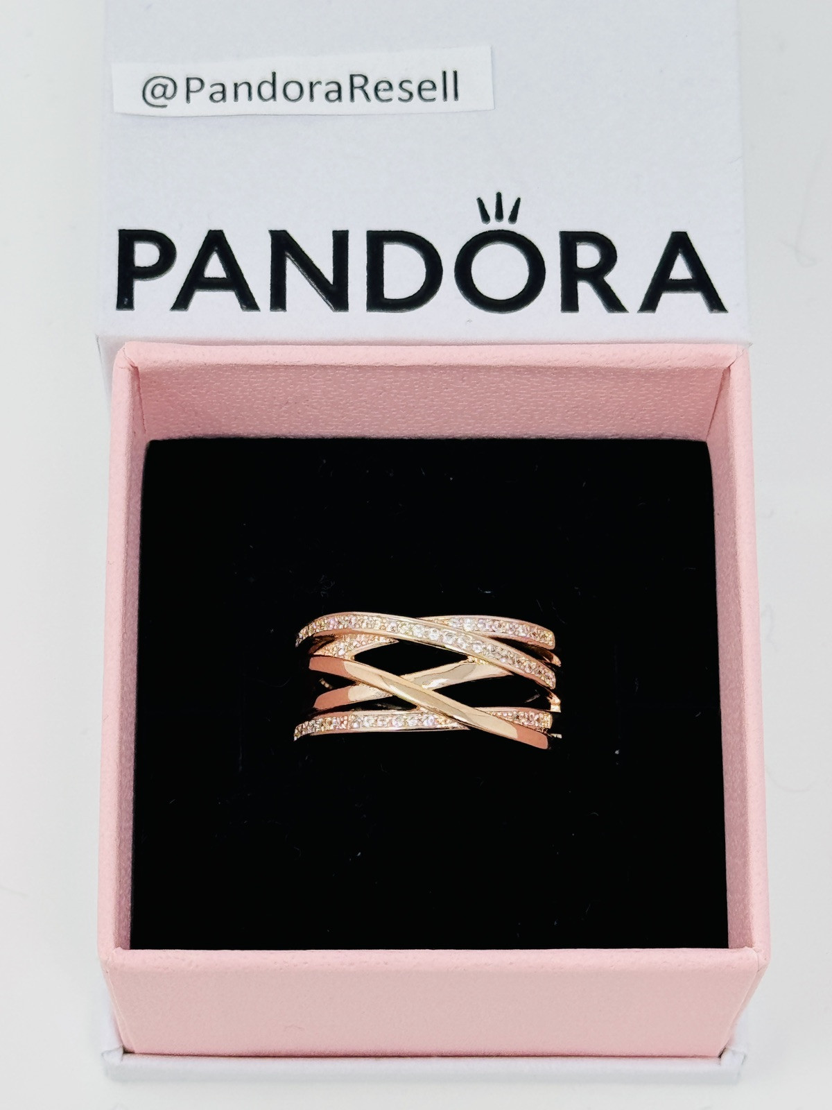 *Brand New* Pandora Sparkling & Polished Lines Ring Rose Gold