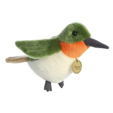 Aurora Miyoni Ruby-Throated Hummingbird Stuffed Animal, Green, 9"