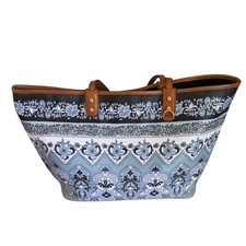 Etro Milano Blue Paisley Print Coated Canvas ...