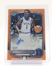 CALEB FOSTER 2025-26 BOWMAN CHROME U 1ST AUTO ORANGE SHIMMER REFRACTOR /25 Q7302