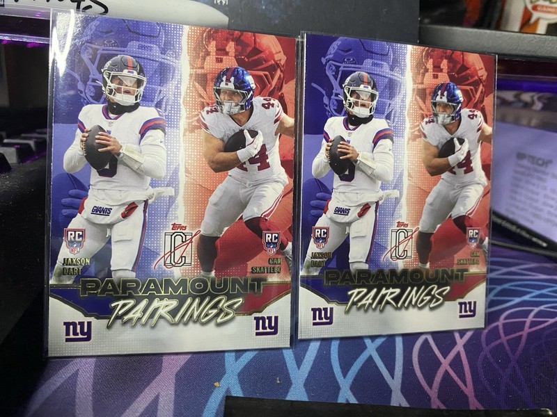 Topps Signature Class 2025 Paramount Pairings PP-2 Giants RC Dart/Skattebo (2)