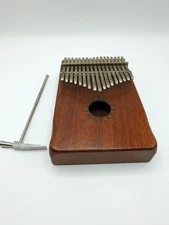  17 Key Kalimba w, Tuning Hammer Sun Pattern Around Middle 