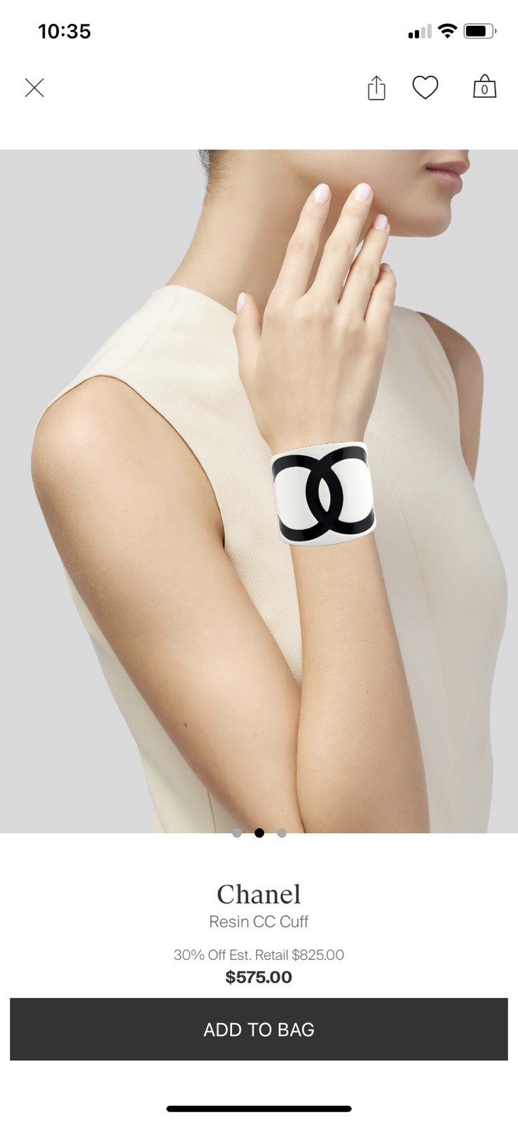 Authentic CHANEL CC Coco Mark Bangle Bracelet Pla… - image 3