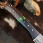 8.9" Hunting EDC Damascus Knife Handmade Full Tang Hybrid Handle Leather Sheath — photo 10