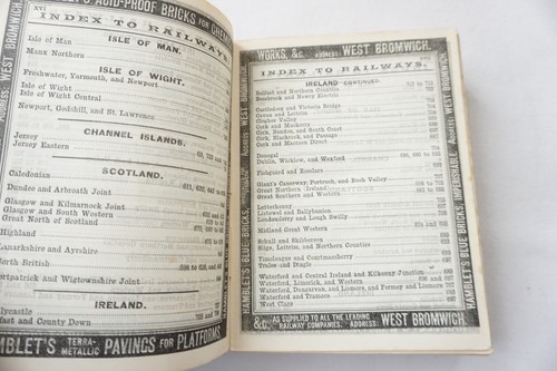 May 1898 Original Bradshaws Railway Guide Timetable Handbook Bound - Foto 5 di 12