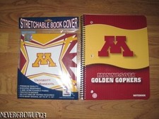 UNIVERSITY OF MINNESOTA U OF M SCHOOL SUPPLIES NOTEBOOK BOOK COVER NWT