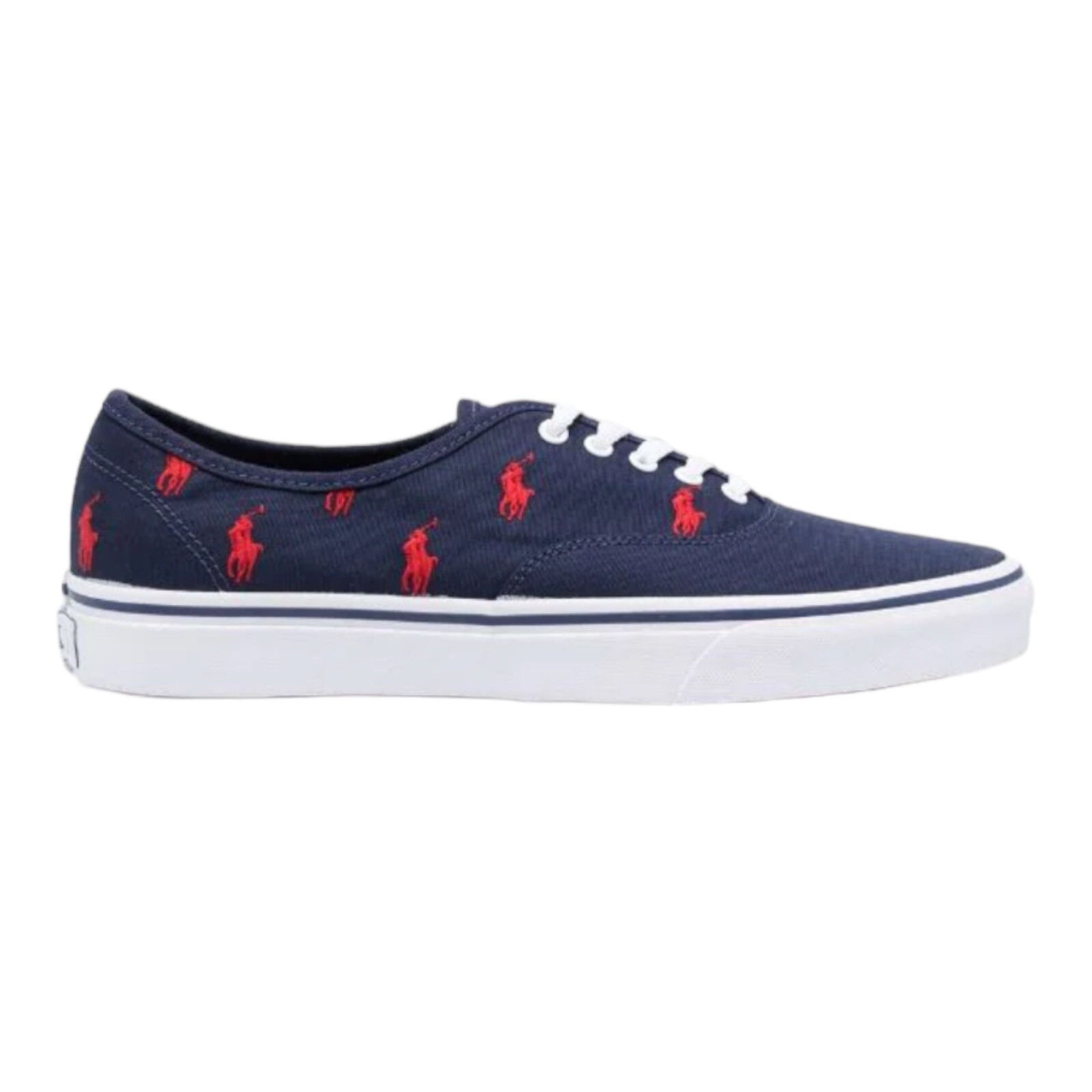 Scarpe da ginnastica Polo Ralph Lauren Keaton Pony SK LTL tela blu taglia 7 5 da uomo nuove