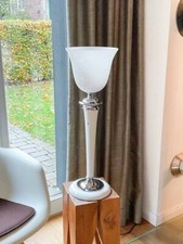 Mazda Tischleuchte / Lampe in weiß / chrom - Art Déco Design Klassiker