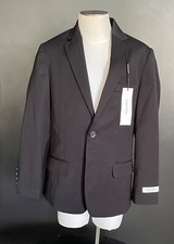 NWT Calvin Klein Boys' Little Bi-Stretch Blazer Suit Jacket, 2 Single Breasted