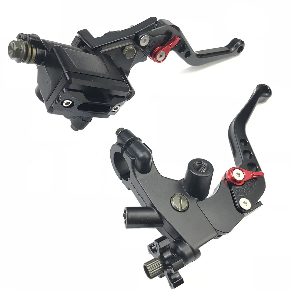 Universal 7/8“” Motorcycle CNC Brake Clutch Master Cylinder Reservoir Lever Set - Image 3 of 4