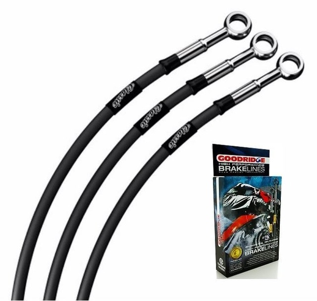 Goodridge Black Stainless Race Brake Lines Front TR07612FCVB For