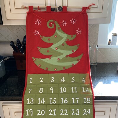 Vintage NIB CR Gibson FELT ADVENT CALENDAR 24 Felt Ornaments 18"x 33" P43 |  eBay