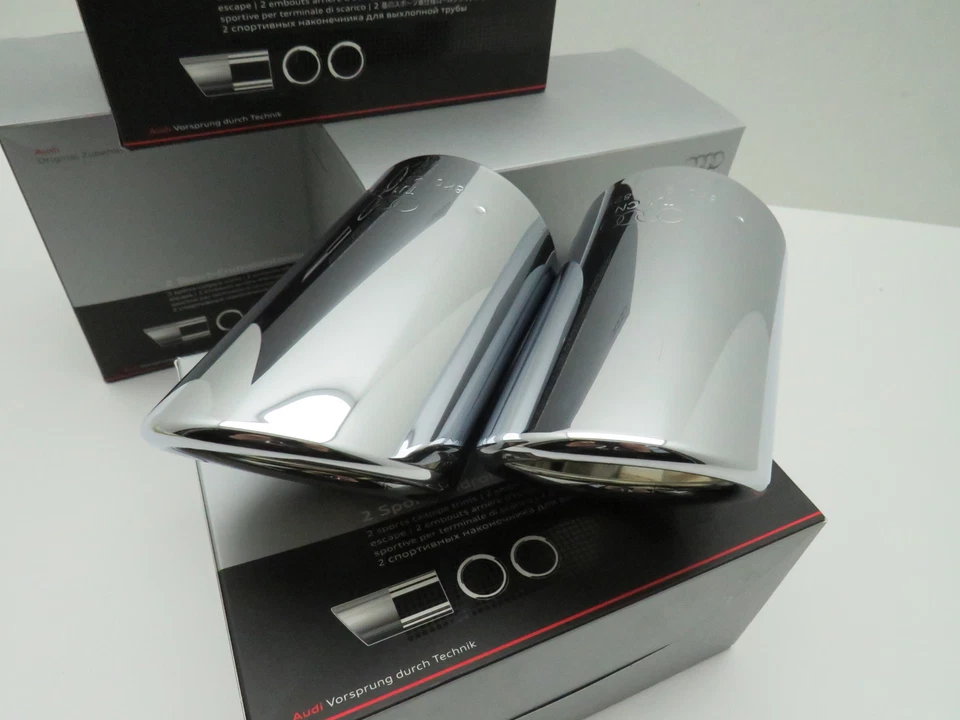 Original Audi Auspuffblende A4 A5 A6 Q5 Endrohr S-Line Chrom Auspuff  80mm - Bild 4 von 4