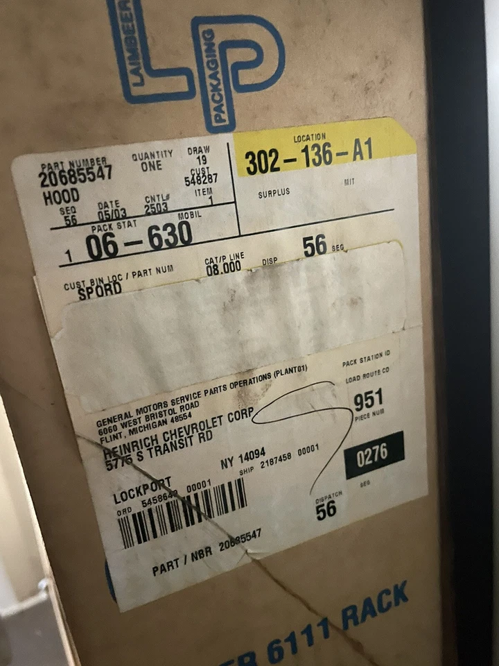 86-92 Oldsmobile Toronado Trofeo, ¡NUEVO OEM capó de repuesto! 20685547 Foto 3 de 3