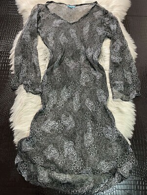 Karma Highway Rayon Sheer Cover Dress Slip Size Medium Swim Cover
