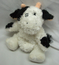Animal Alley VERY SOFT BLACK  WHITE COW 4" Bean Bag Stuffed Animal Toy