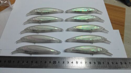 10pcs Unpainted Crankbait Fishing Lure Body 4 1/2 Inch 2/5 OZ Blank lures 8100 - Picture 1 of 2