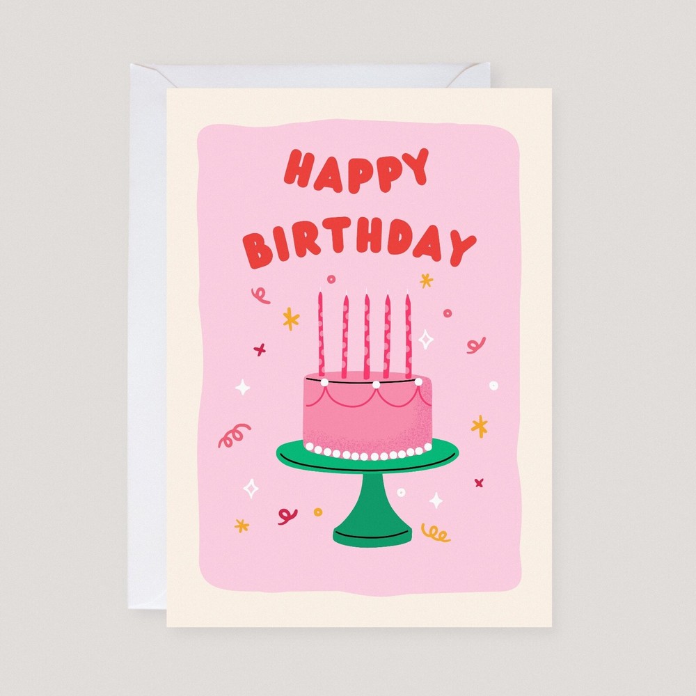 Birthday Cake Card | Birthday Card | Cake Card | Greeting Card | Cute Card