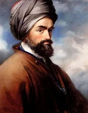 Ｏｉｌ　ｐａｉｎｔｉｎｇ john russell - male portrait of a turk free shipping in landscape