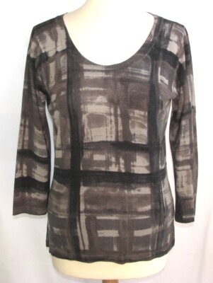 Max mara weekend - Top Feiner Pulli Seide & Baumwolle Grau Brown T L=38 -