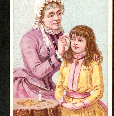 Eye Doctor Thompsons Flush Water Remedy Grandmother Girl Cure Bottle Trade Card
