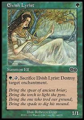 *MRM* FR/VF 4x Lyriste Elfe - Elvish Lyrist MTG USG