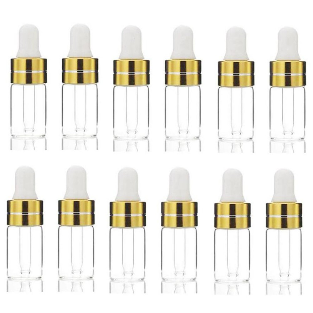10pcs 3ml Mini Empty Glass Dropper Bottle for Essential Oil Eye Drop Sample Vial