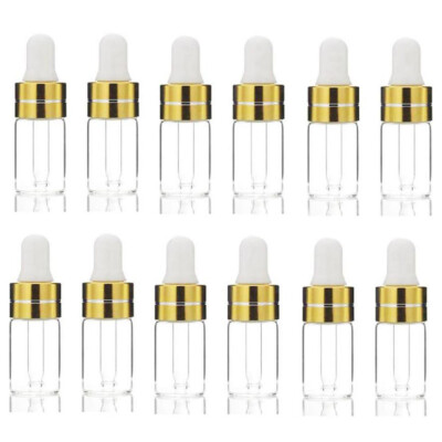 10pcs 3ml Mini Empty Glass Dropper Bottle for Essential Oil Eye Drop Sample Vial