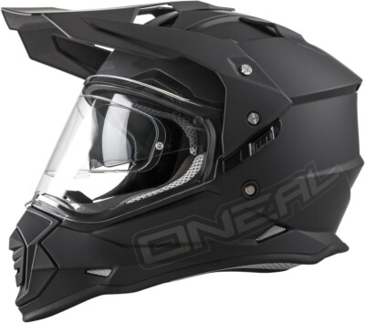 2024 ONEAL SIERRA R HELMET FLAT BLACK EC2206 ENDURO TRIAL VISOR OFF  ROAD UK