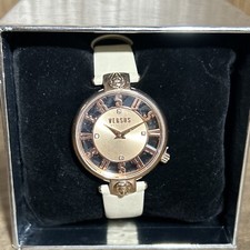 Versus by Versace Versus Women's Kristenhof Beige Leather Strap Watch 34mm