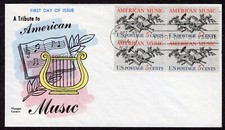 1964 American Music (Scott 1252) - Fluegel Block FDC MU106