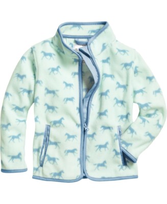 Playshoes Fleece-Jacke Pferde Türkis Kinder Mädchen warm Größe 74-152