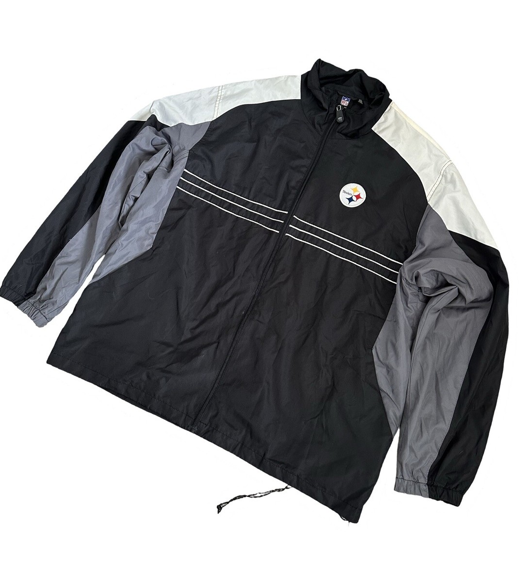 Reebok NFL Pittsburgh Steelers Vintage Football Windbreaker Black