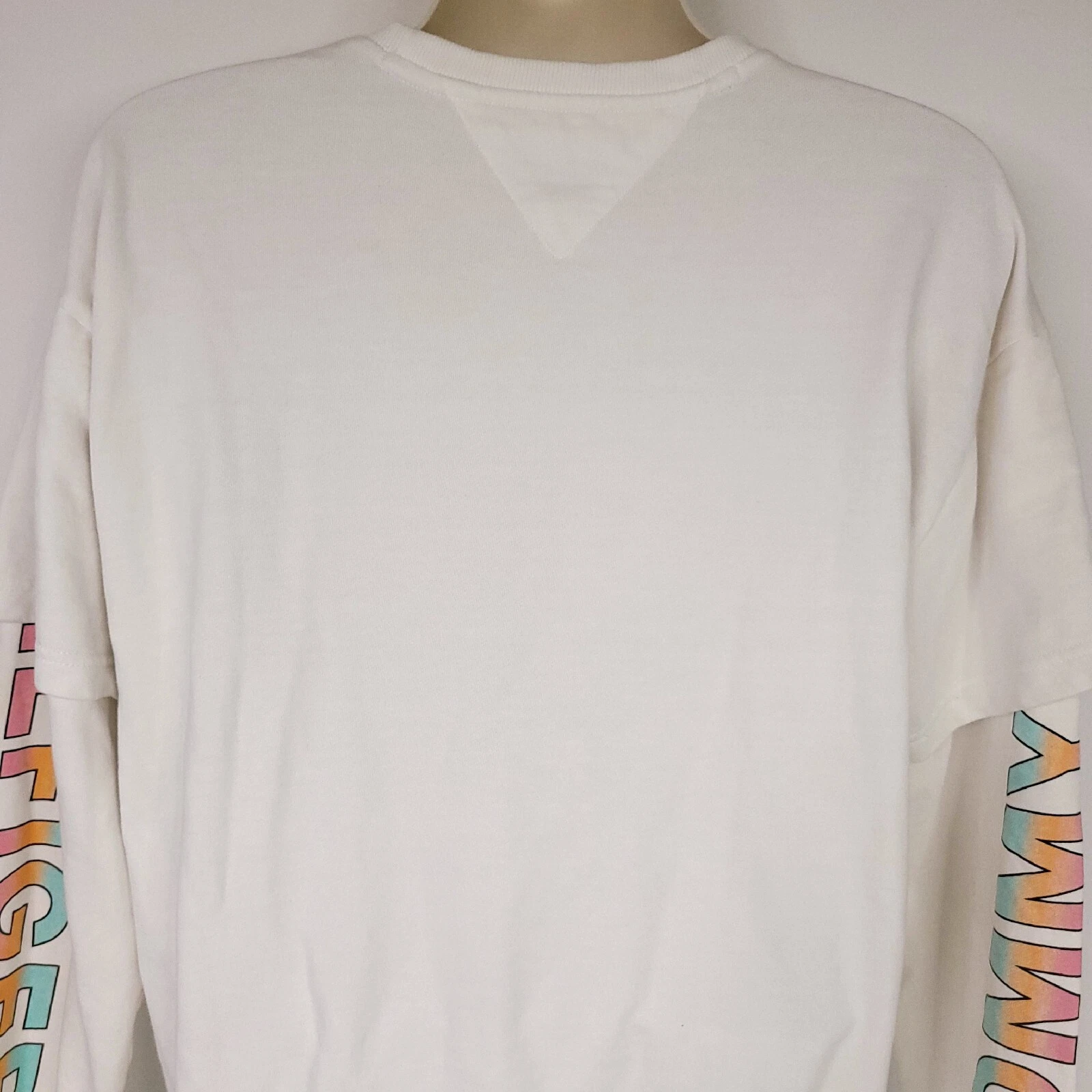OFF WHITE Maglione pullover Tommy Hilfiger da uomo M felpa manica bianca incantata