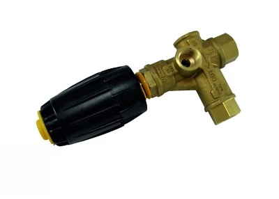 P.A SRL Pressure Washer Genuine Tecomec VRT3 Adjustable Unloader Valve - Yellow