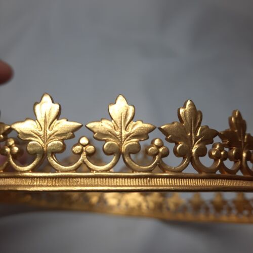 02L8 ANCIENNE COURONNE DIADEME DE PROCESSION BRONZE DORE OR NAPOLEON III VIERGE - Photo 9 sur 9