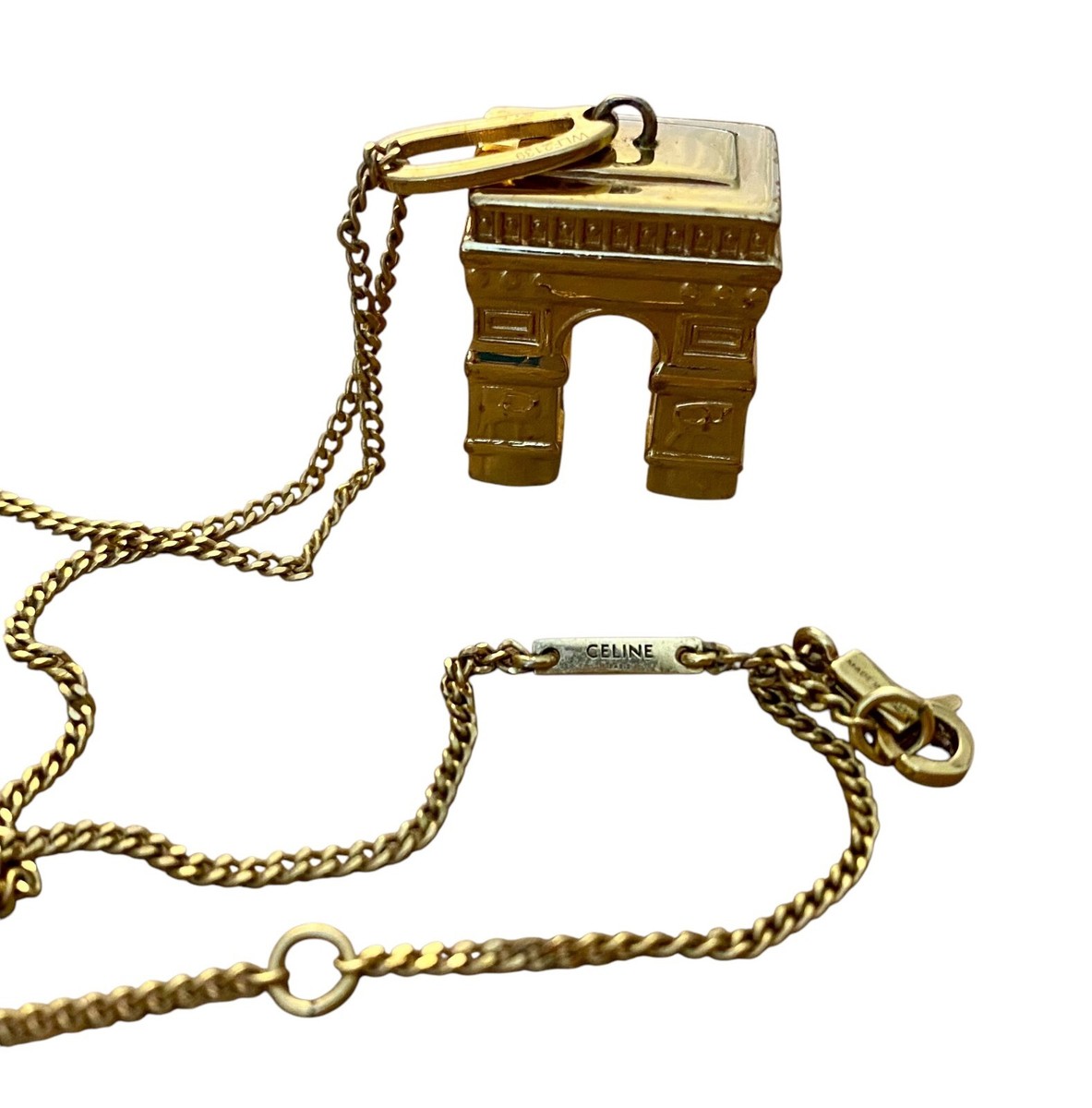 アクセサリーその他 CELINE Medaille Sautoir l necklace Argento Celine Medaille Sautoir Metal Necklace | eBay