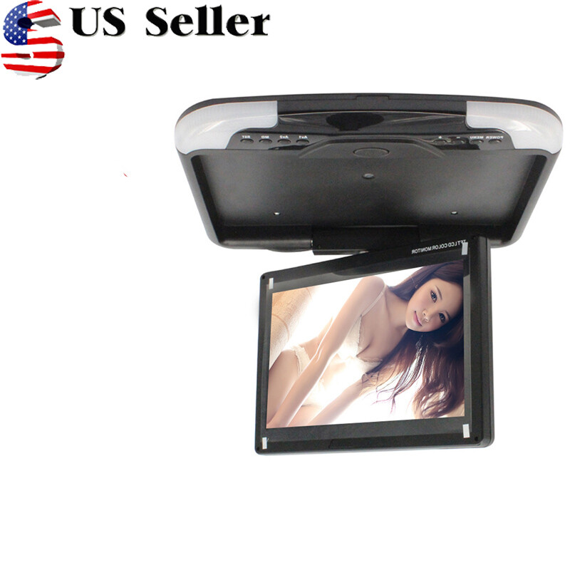 13" Car Screen Monitor LCD TFT Overhead Flip Down Car Ceiling PAL/NTSC 12/24V