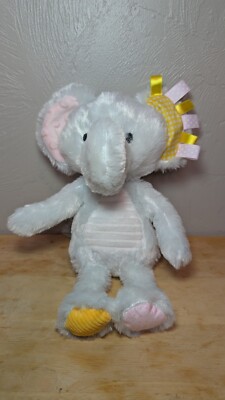 Make Believe Ideas Elephant Baby Toy Tag Crinkle Rattle Plush Stuffed Animal 13''