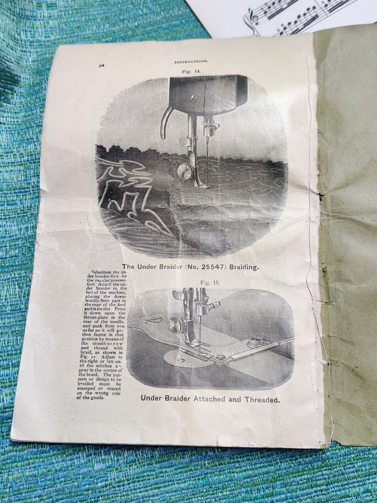 Vtg Singer Sewing Machine Manual No. 27 Attachment Instructions Style